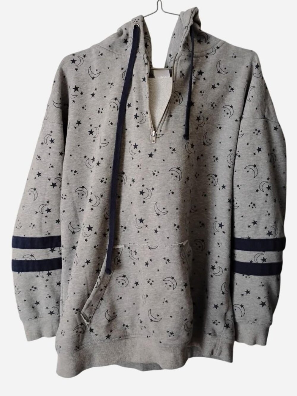 Grey Celestial Moon Hoodie
